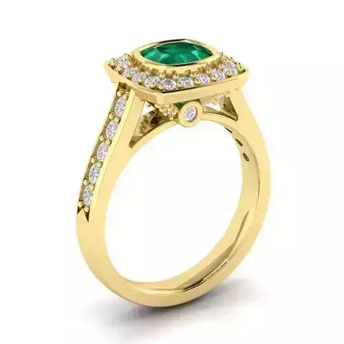 Luxury Cushion Square ring