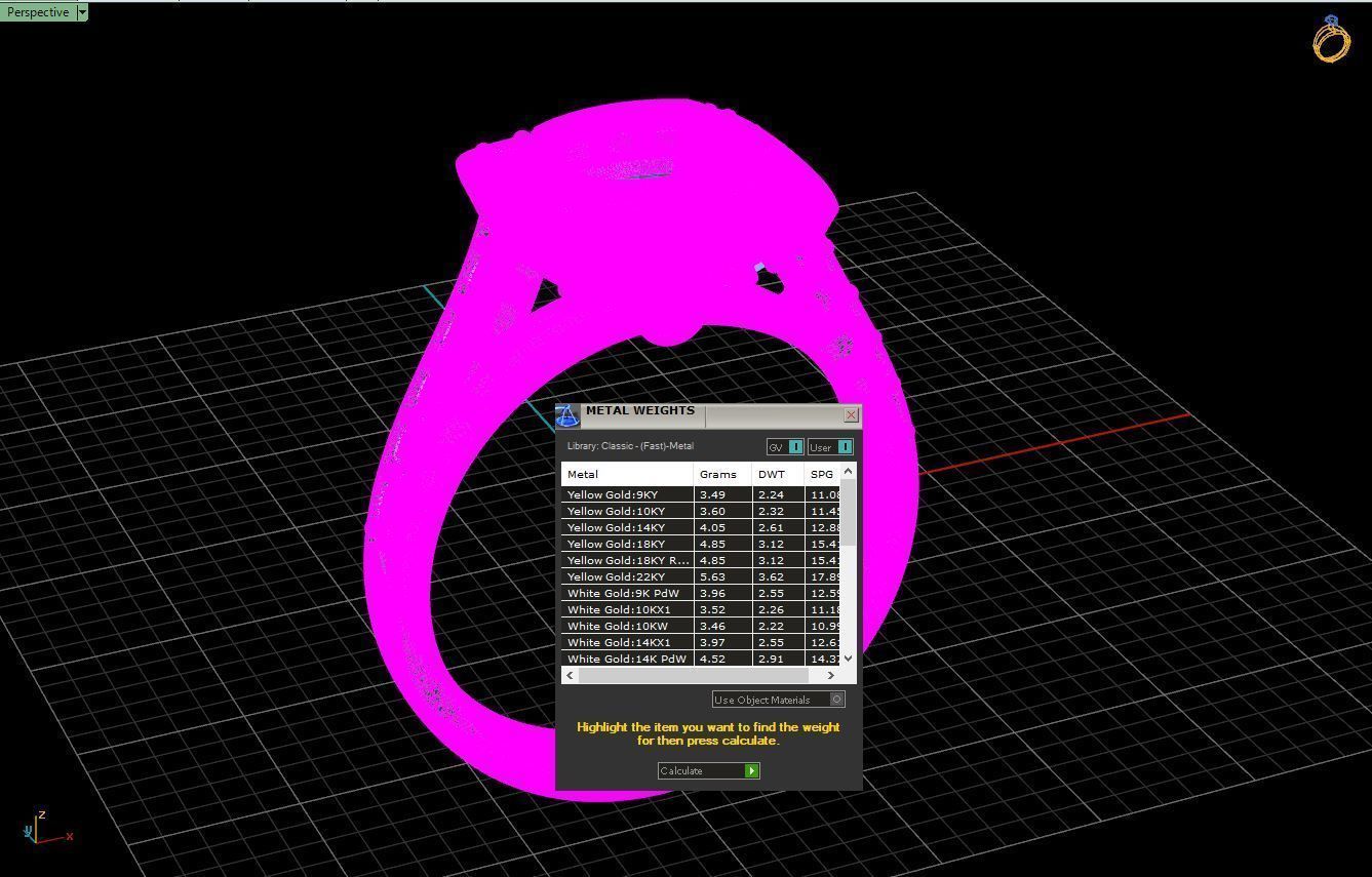 Luxury Cushion Square ring 3D print model_4