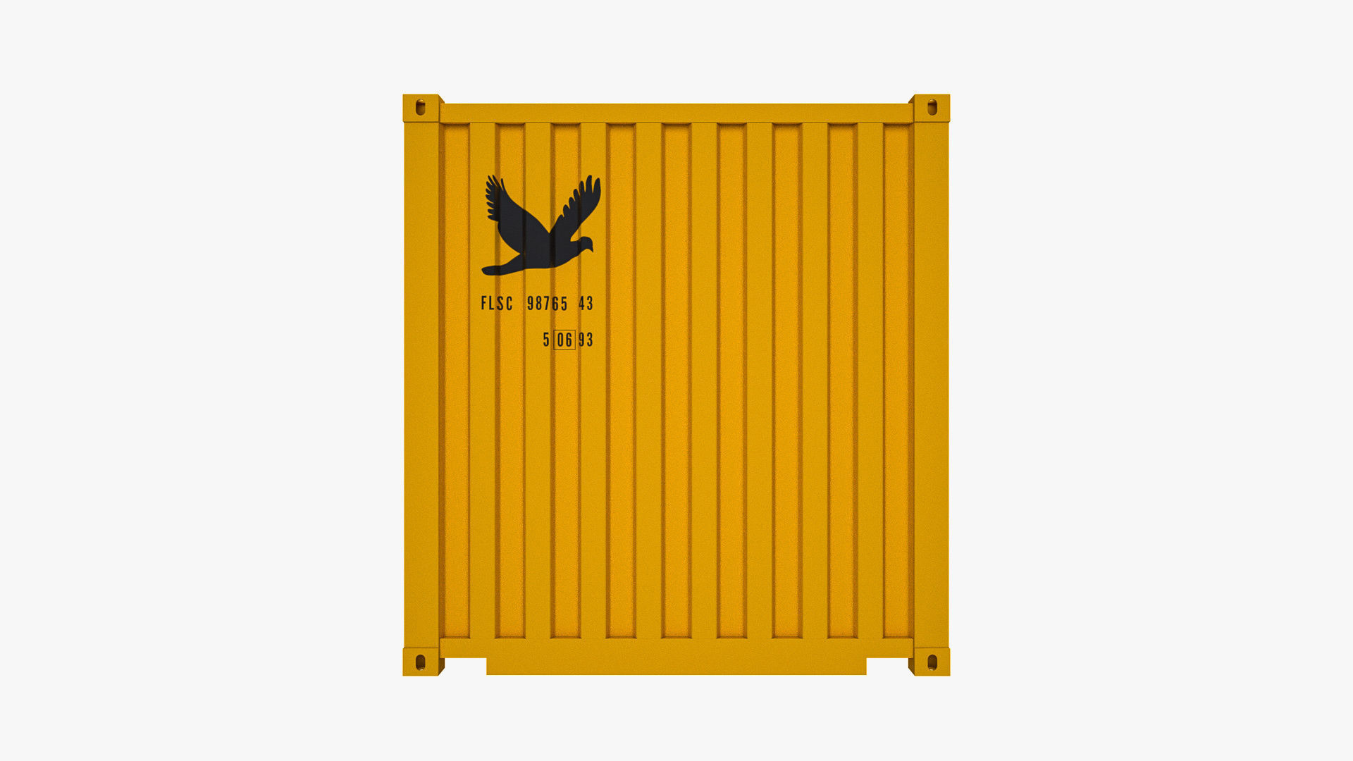 20 ft Dry Van Shipping Container 3D model_3