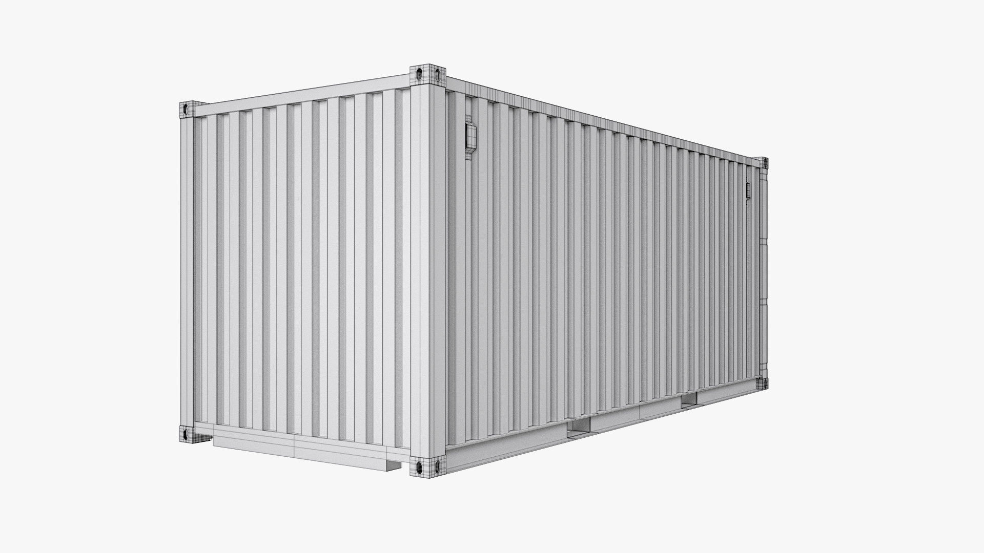 20 ft Dry Van Shipping Container 3D model_11
