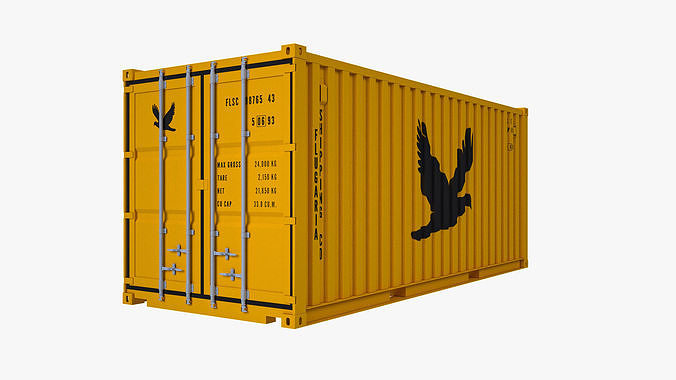 20 ft Dry Van Shipping Container 3D model