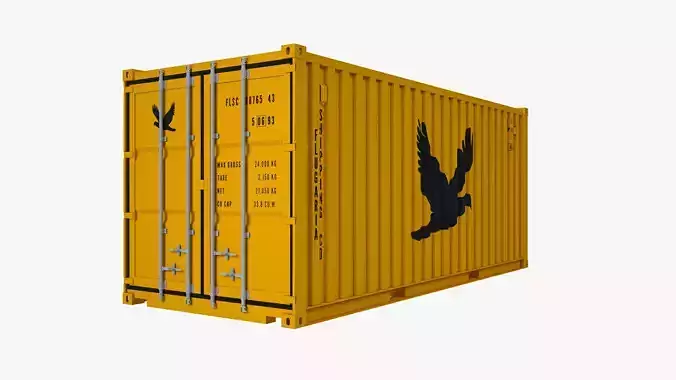 20 ft Dry Van Shipping Container 3D model