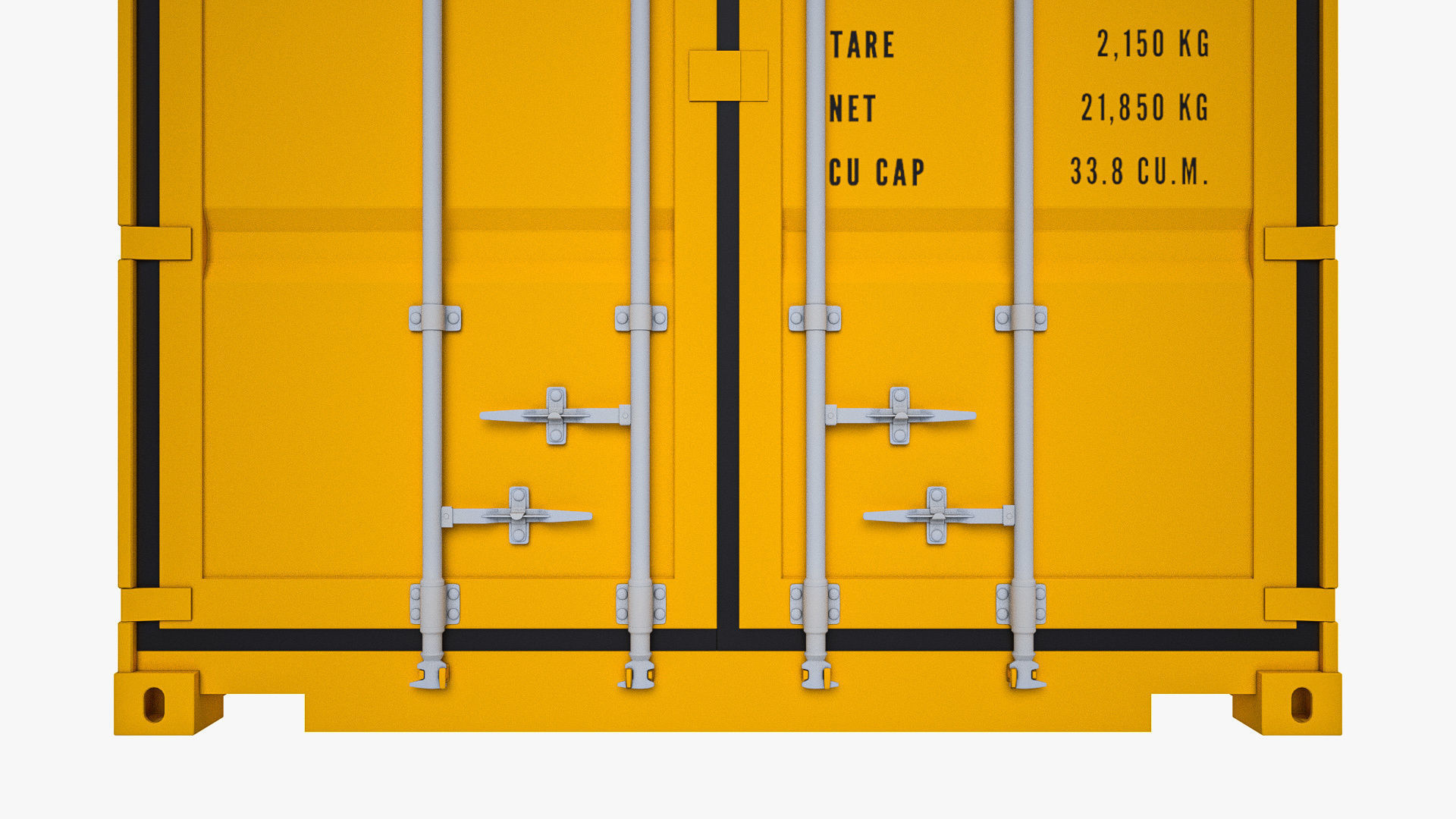 20 ft Dry Van Shipping Container 3D model_9