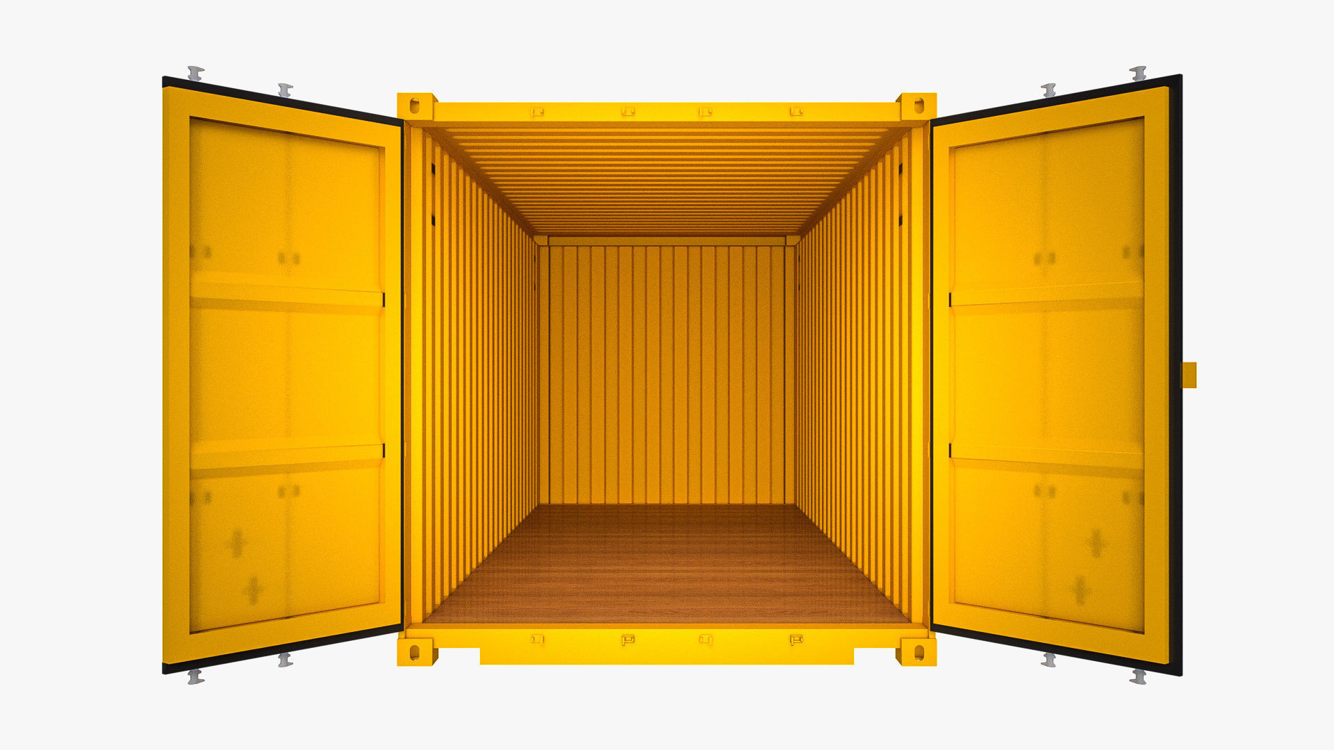 20 ft Dry Van Shipping Container 3D model_10