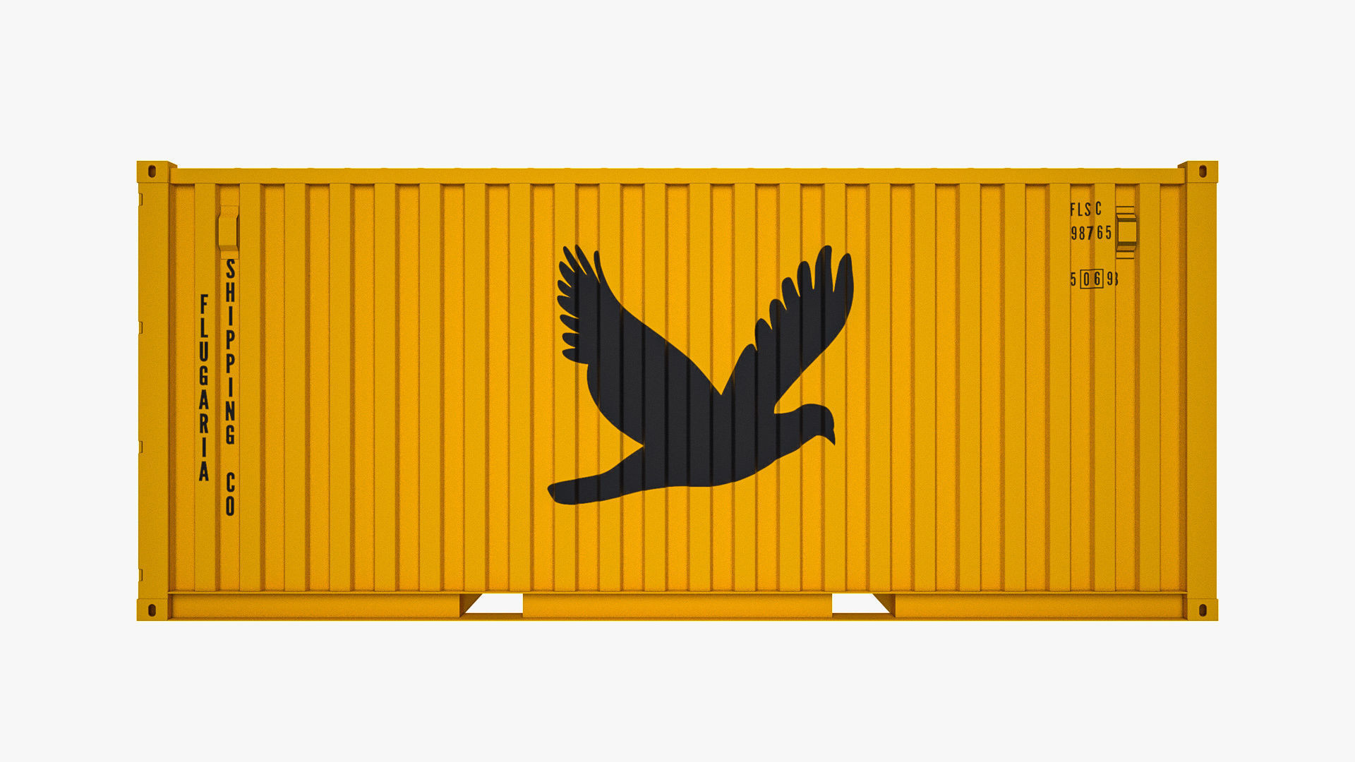 20 ft Dry Van Shipping Container 3D model_5