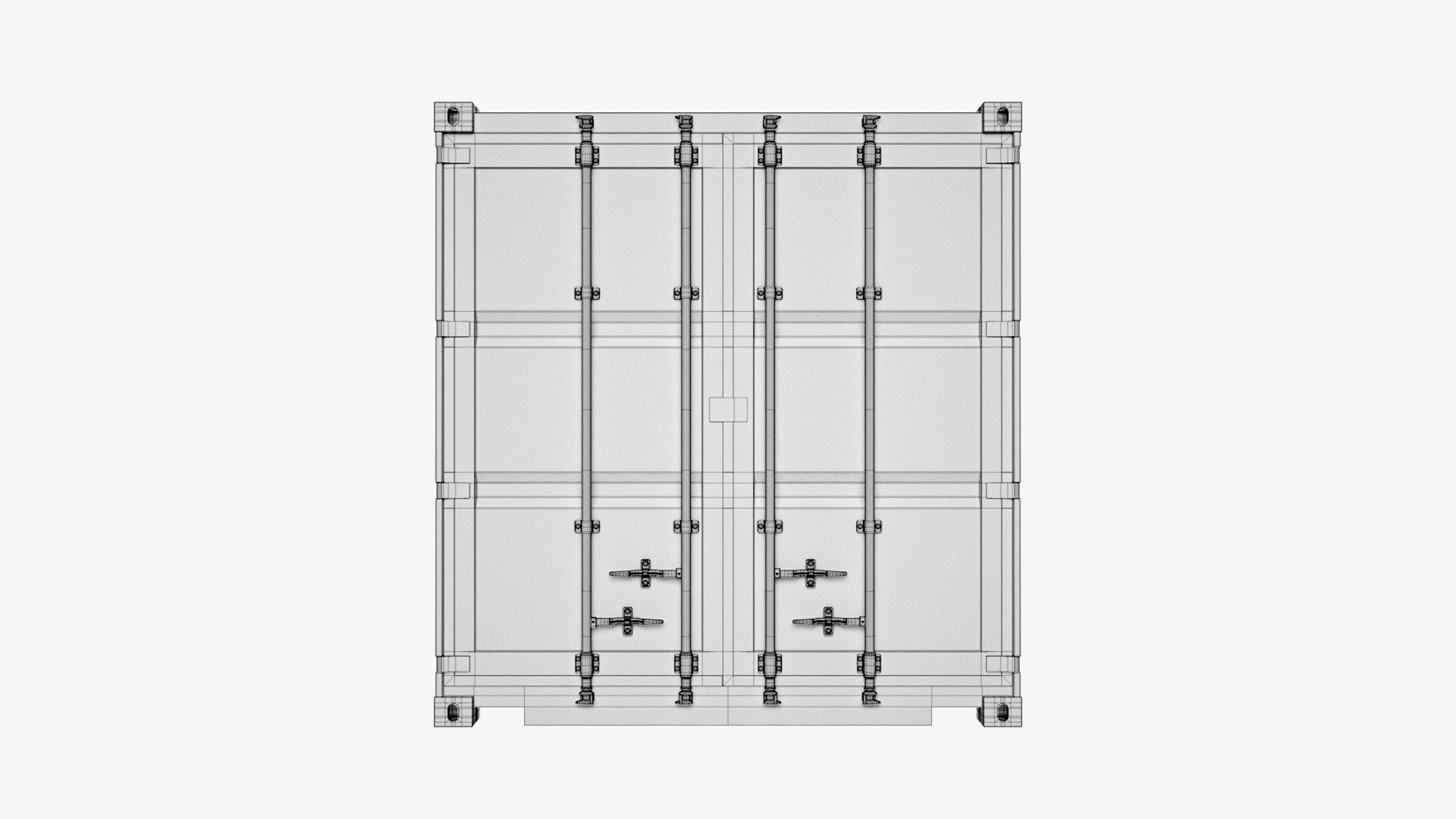 20 ft Dry Van Shipping Container 3D model_13