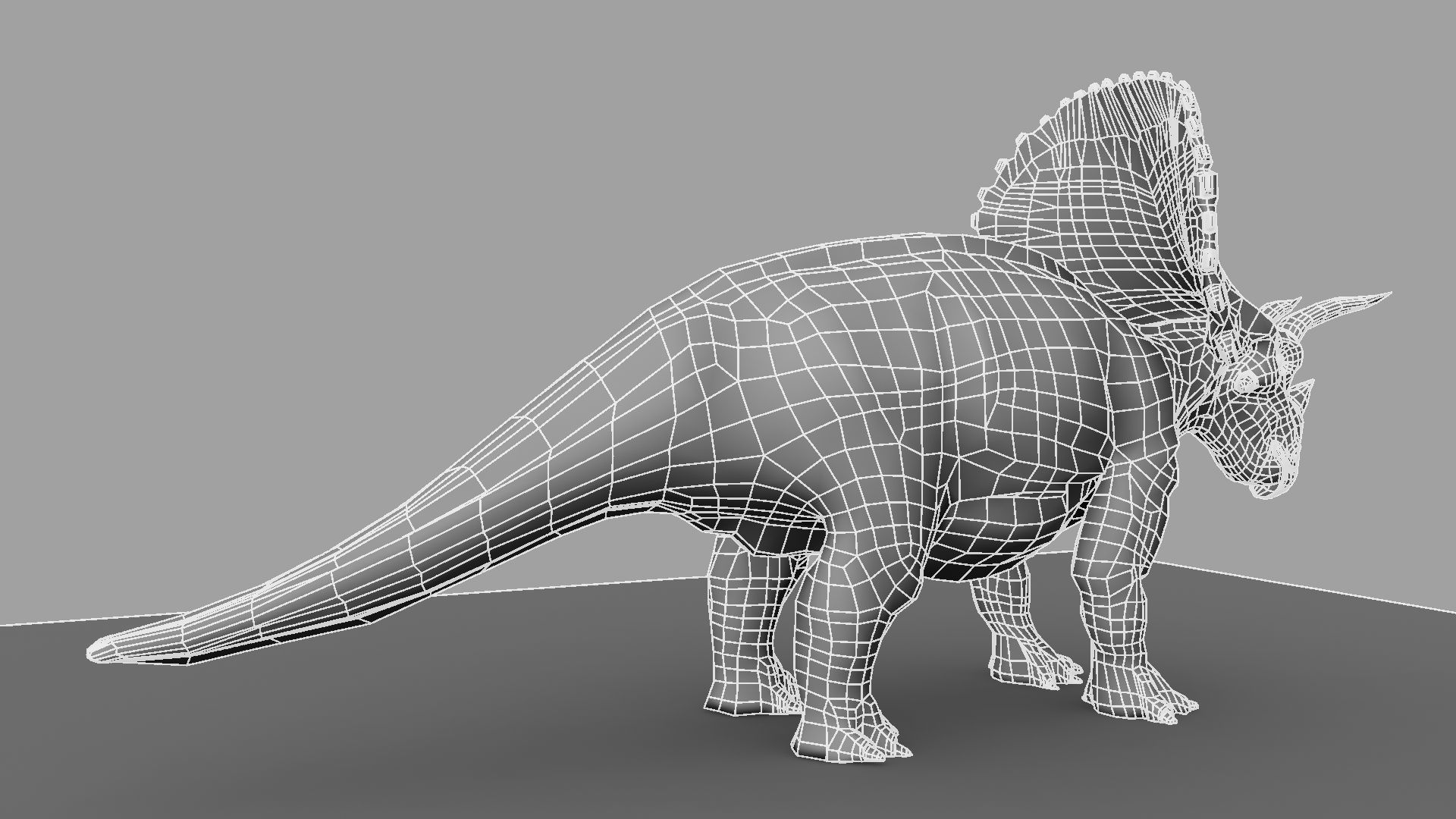 Triceratops dinosaur 3D model_21