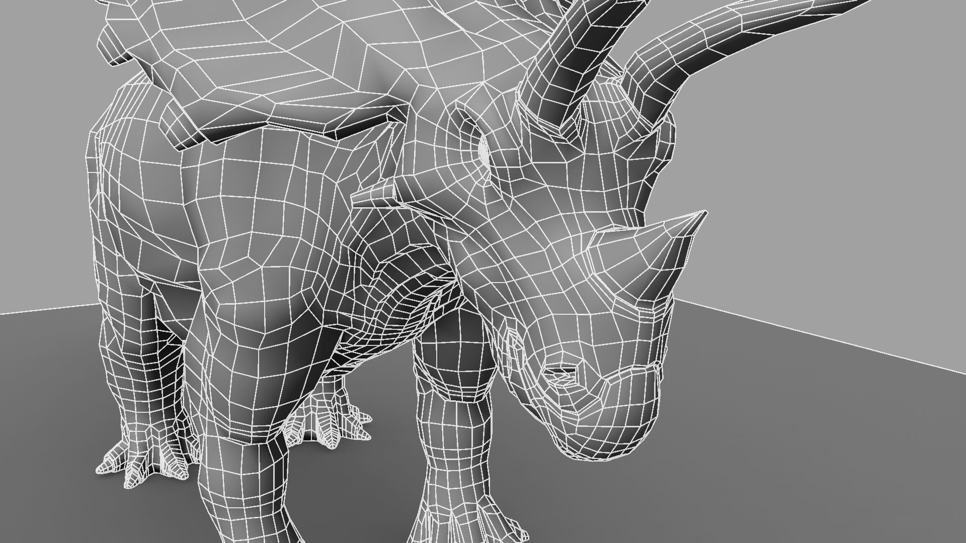 Triceratops dinosaur 3D model_32