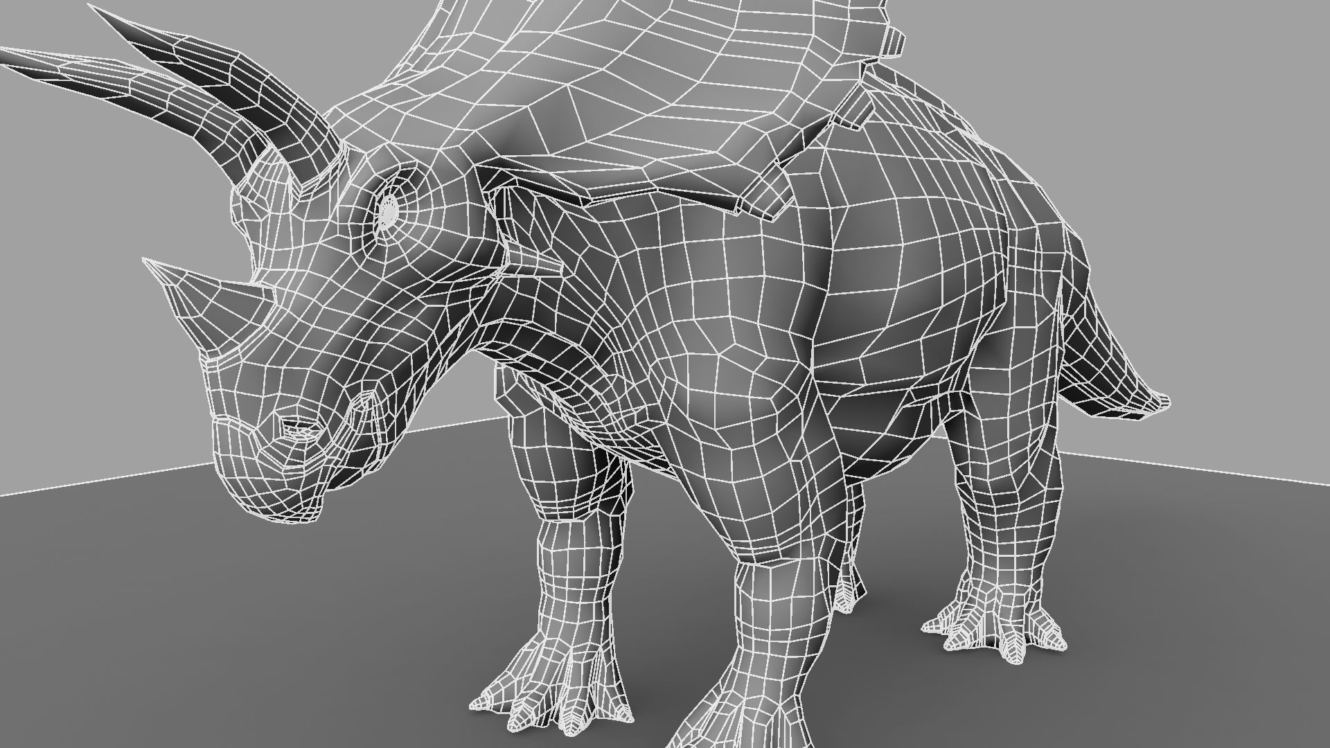 Triceratops dinosaur 3D model_33