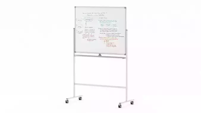 Whiteboard with Rolling 3D model Whiteboard with Rolling 3D model