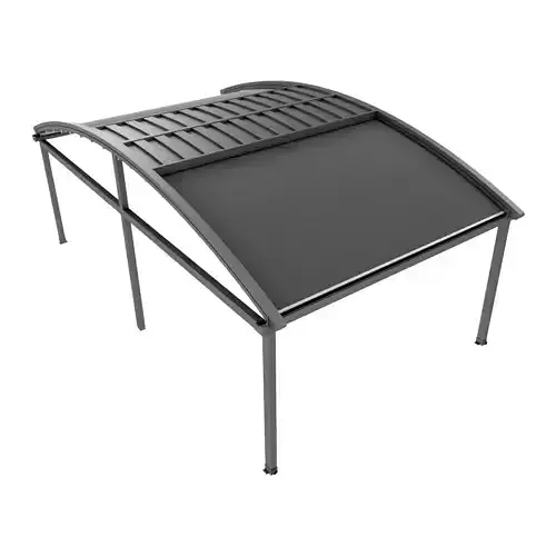 Motorized Pergola 2a composite grey metalic