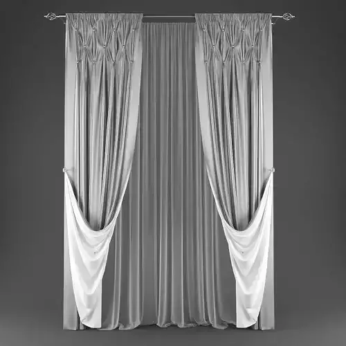 Curtain Low-poly 3D model
