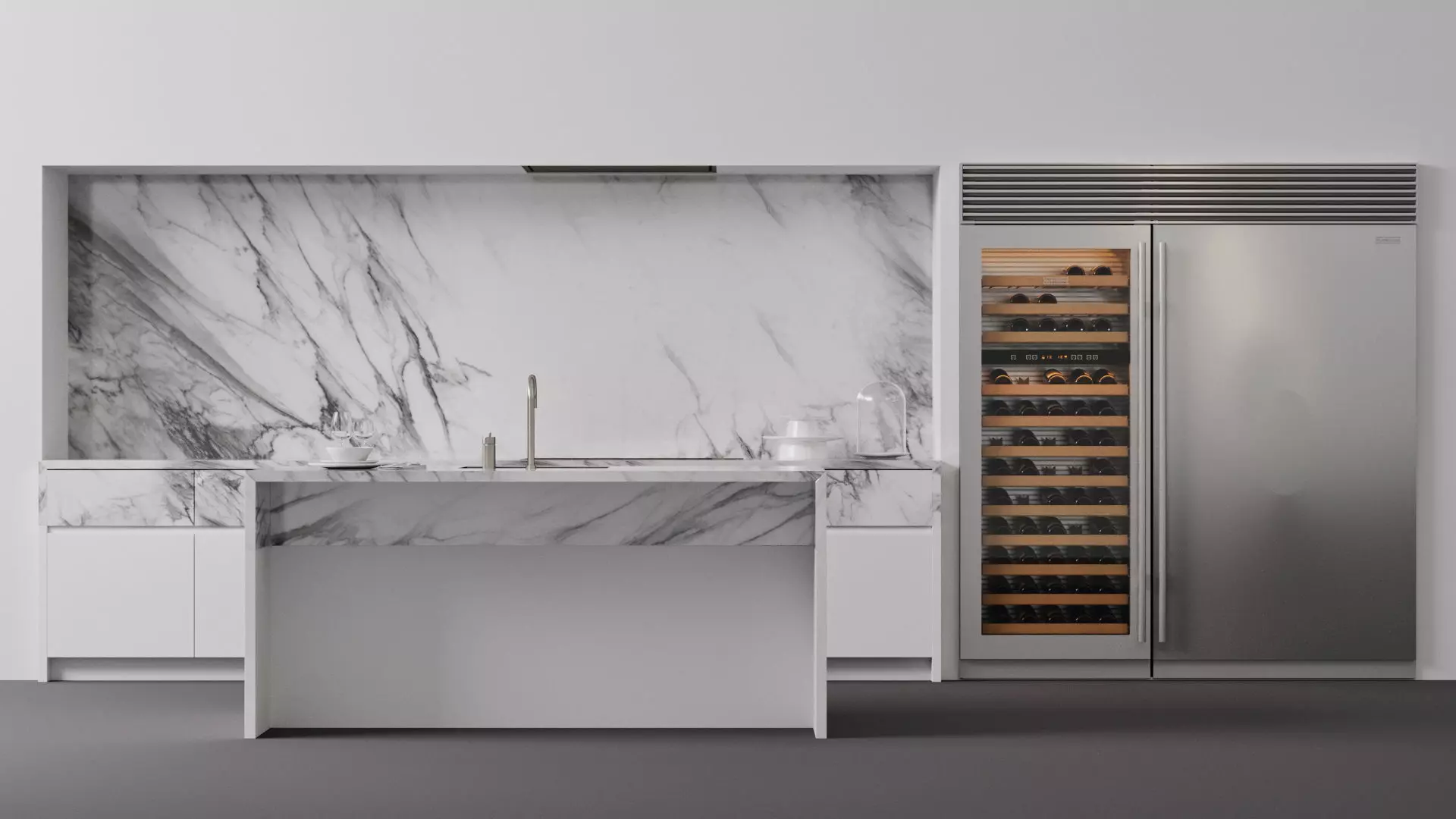 BRUTAL kitchen Piet Boon Marble 3D model