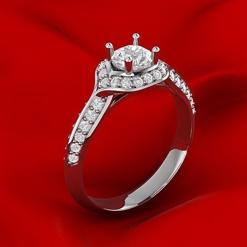 Unique MAMJAN engagement ring 3D print model