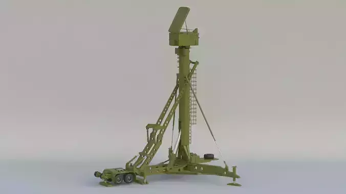 40V6M Flap Lid Mast Radar 3D model