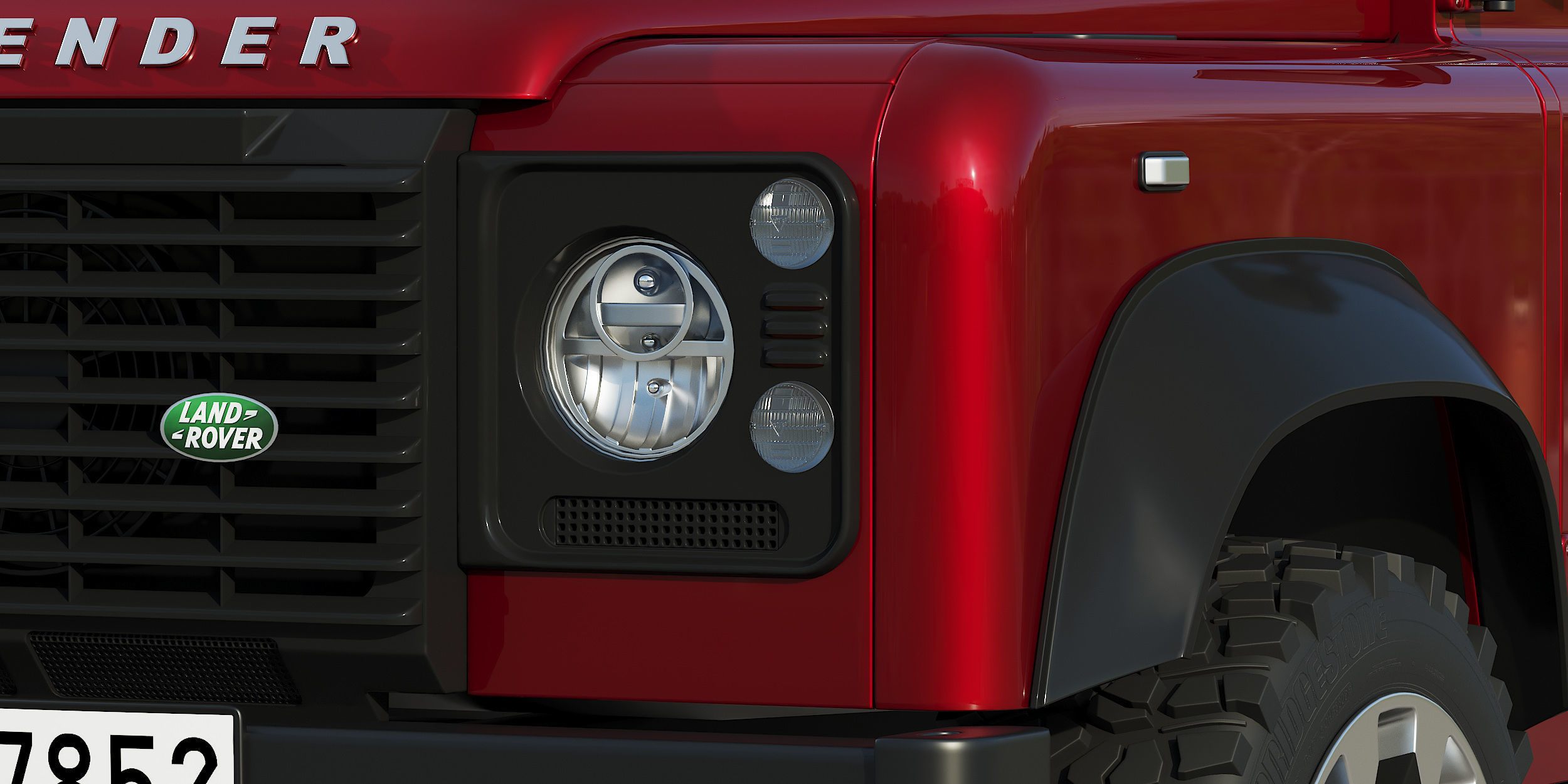 Land Rover Defender Works V8 3D model_12