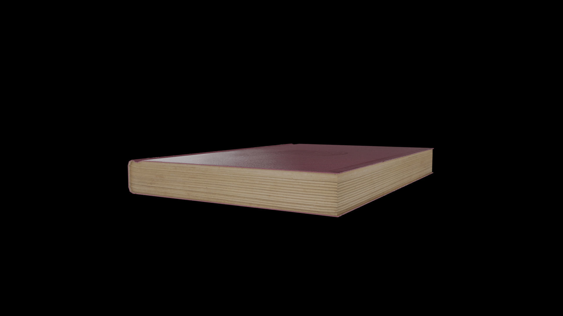 Diary maroon book Free low-poly 3D model_2