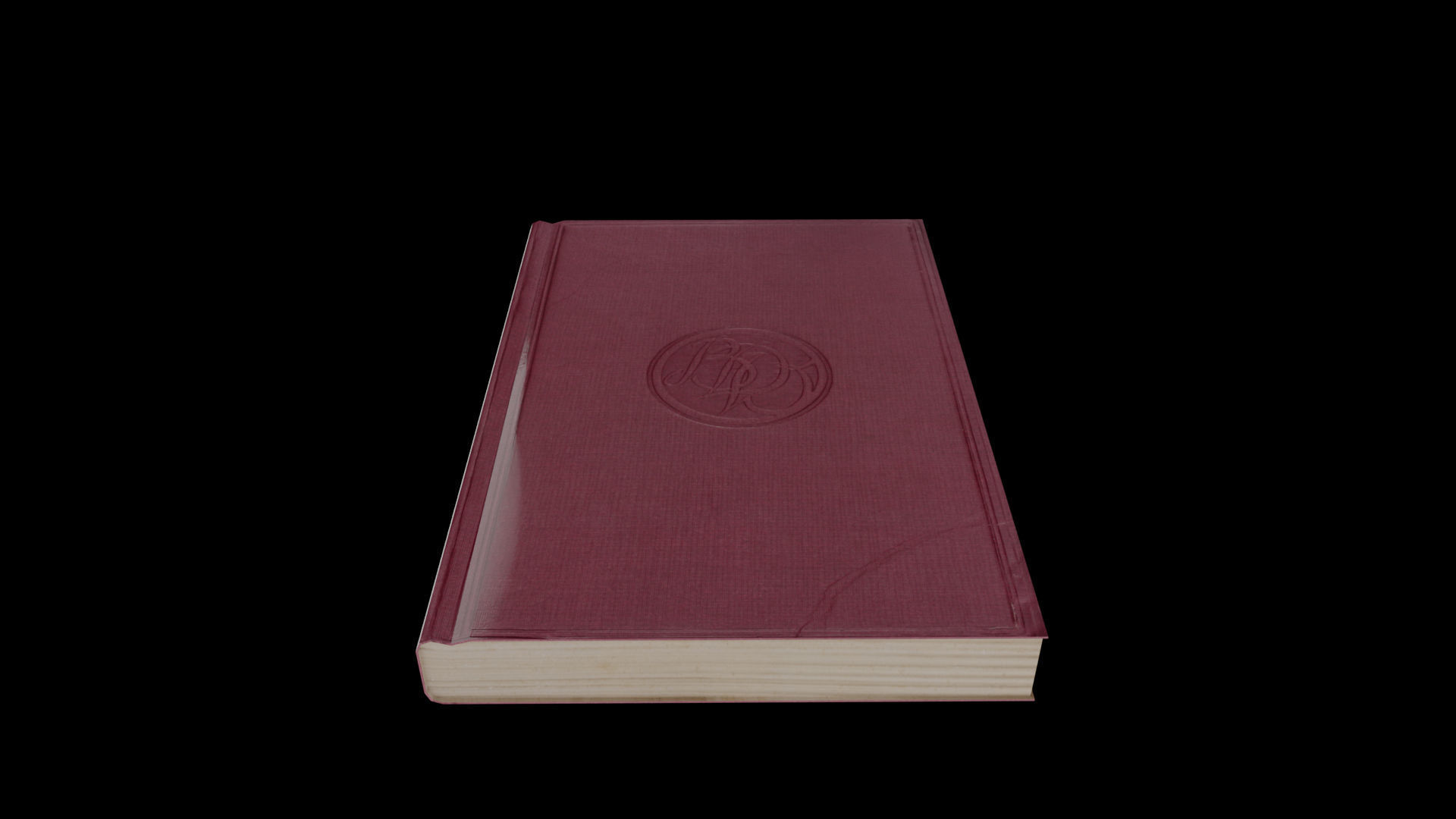 Diary maroon book Free low-poly 3D model_11