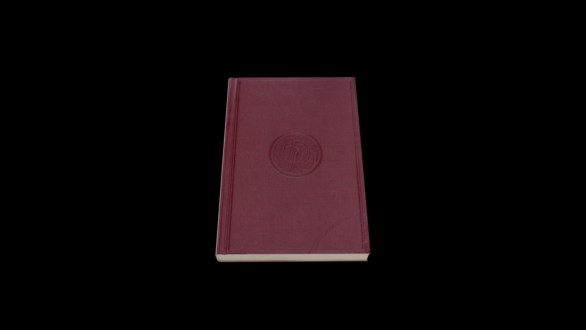 Diary maroon book Free low-poly 3D model_12