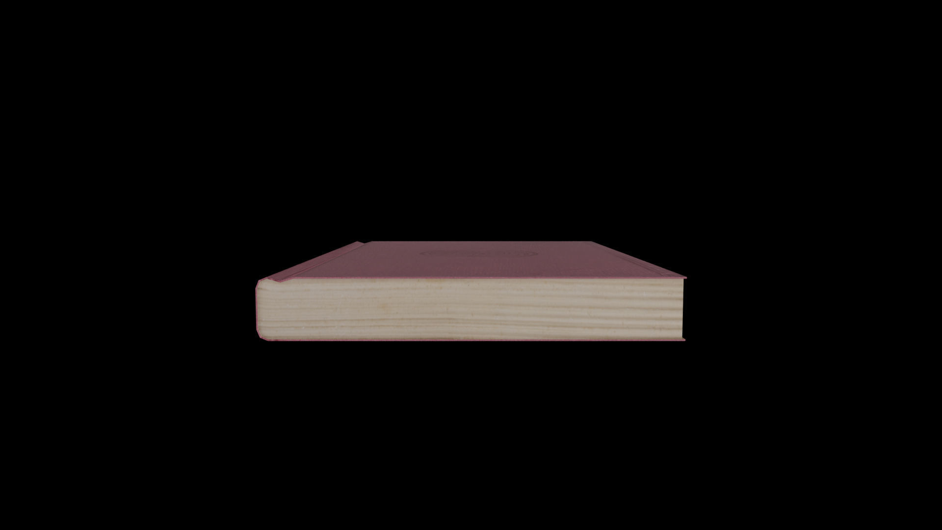 Diary maroon book Free low-poly 3D model_1
