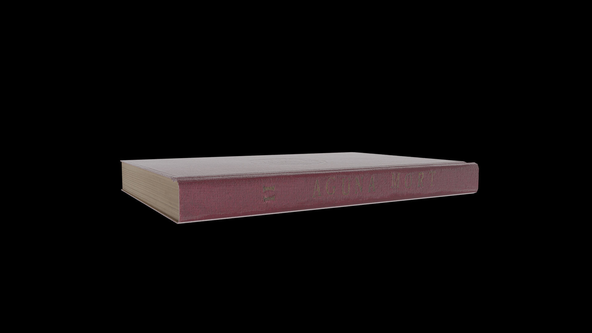 Diary maroon book Free low-poly 3D model_8