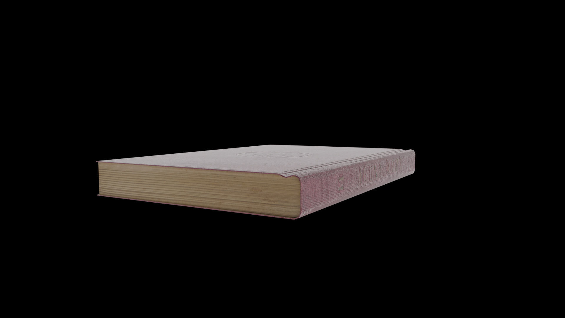 Diary maroon book Free low-poly 3D model_7