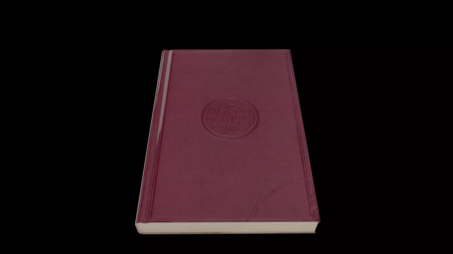 Diary maroon book Free low-poly 3D model_0