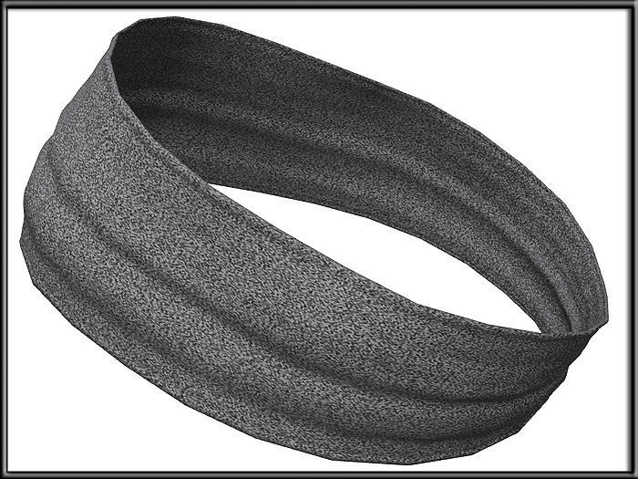 Cloth Headband Low-poly 3D model_2