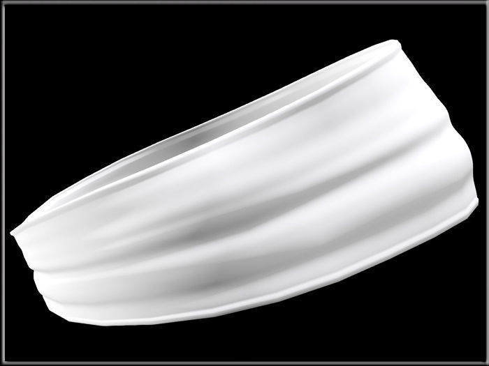 Cloth Headband Low-poly 3D model_4