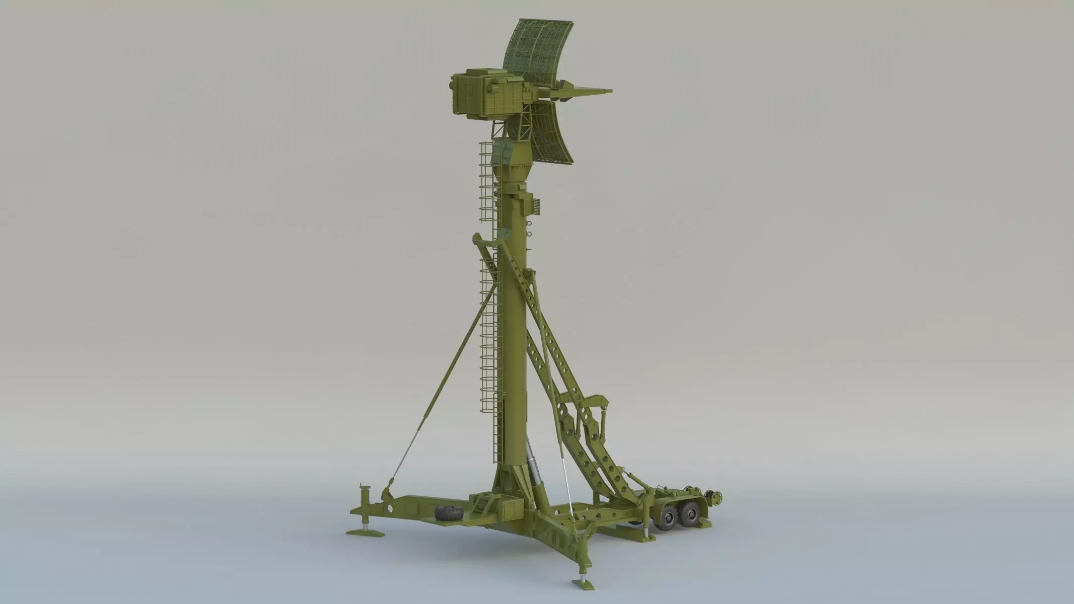 40V6MD Clam Shell Mast Radar 3D model
