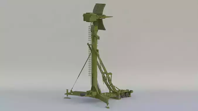 40V6MD Clam Shell Mast Radar 3D model