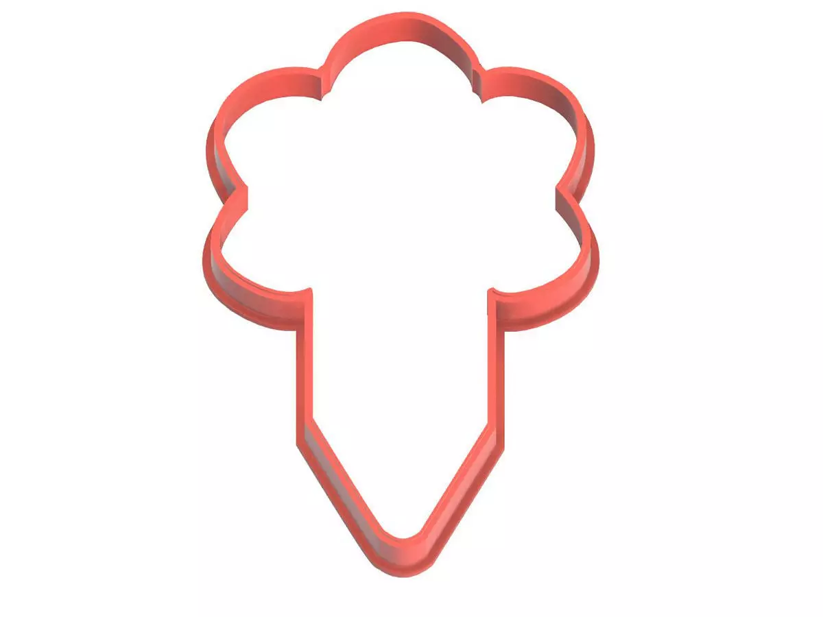 0052 Pencil with bow cookie cutter 3D print model_0