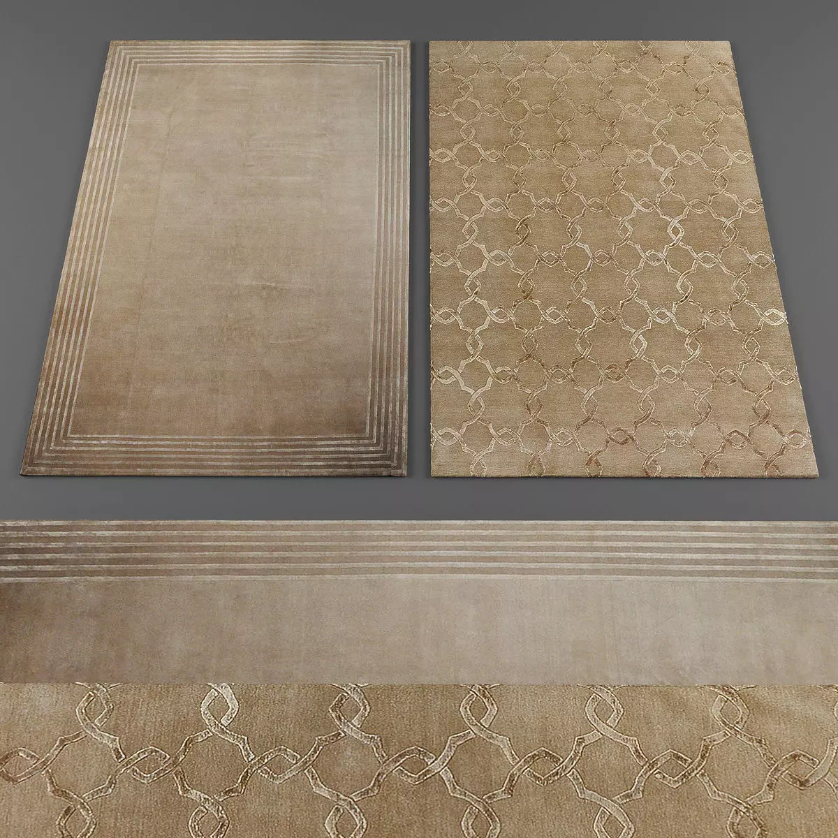 Rugs collection 095 Low-poly 3D model_0