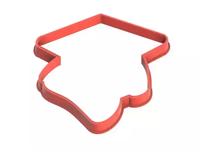 0054 Masters cap with a scroll cookie cutter