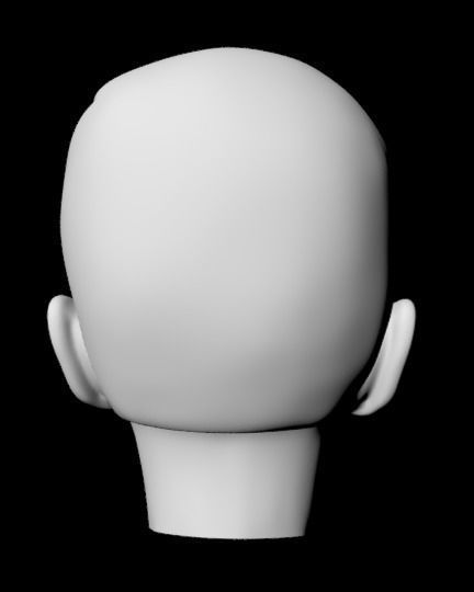 Teenage Head Low Poly Base Mesh Low-poly 3D model_8