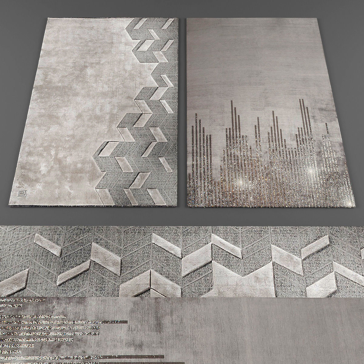 Rugs collection 098 Low-poly 3D model_1