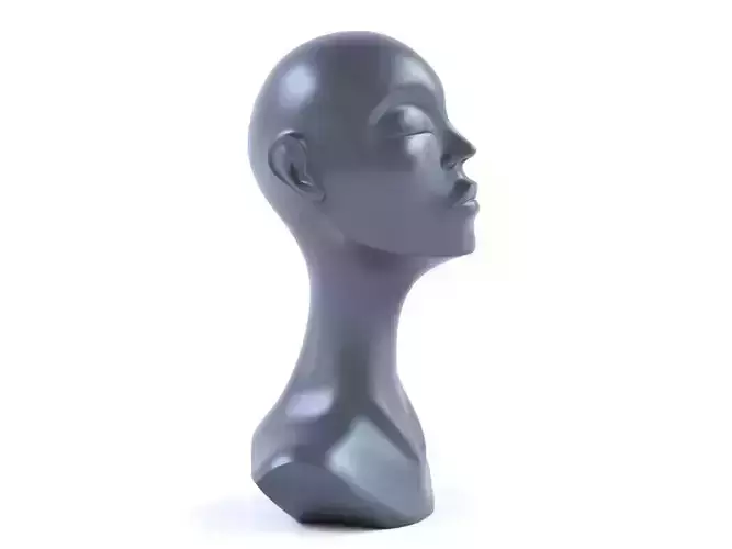 Female Mannequin Head Bust Low-poly 3D model