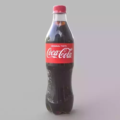 Coca Cola 500ml Bottle Low-poly 3D model