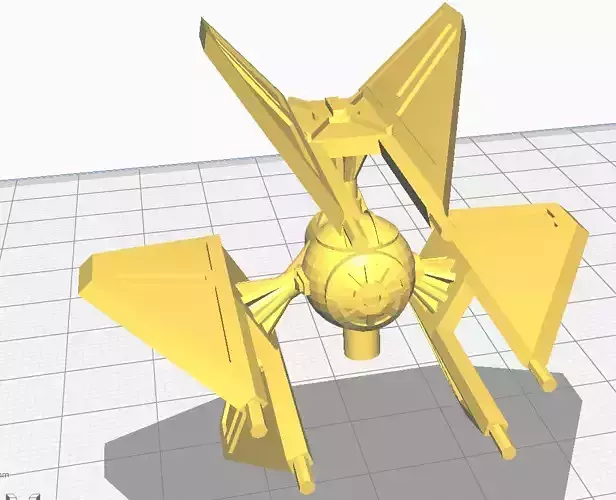 TIE defender low detail x wing game scale Free 3D print model