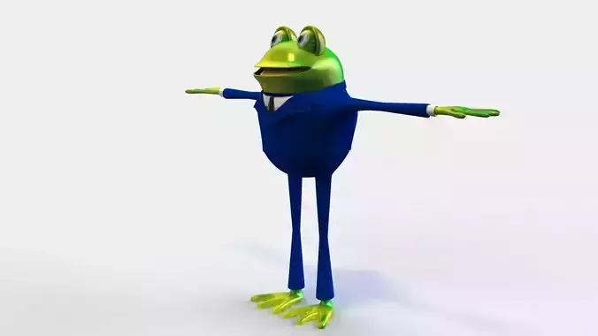 Frog model in suit