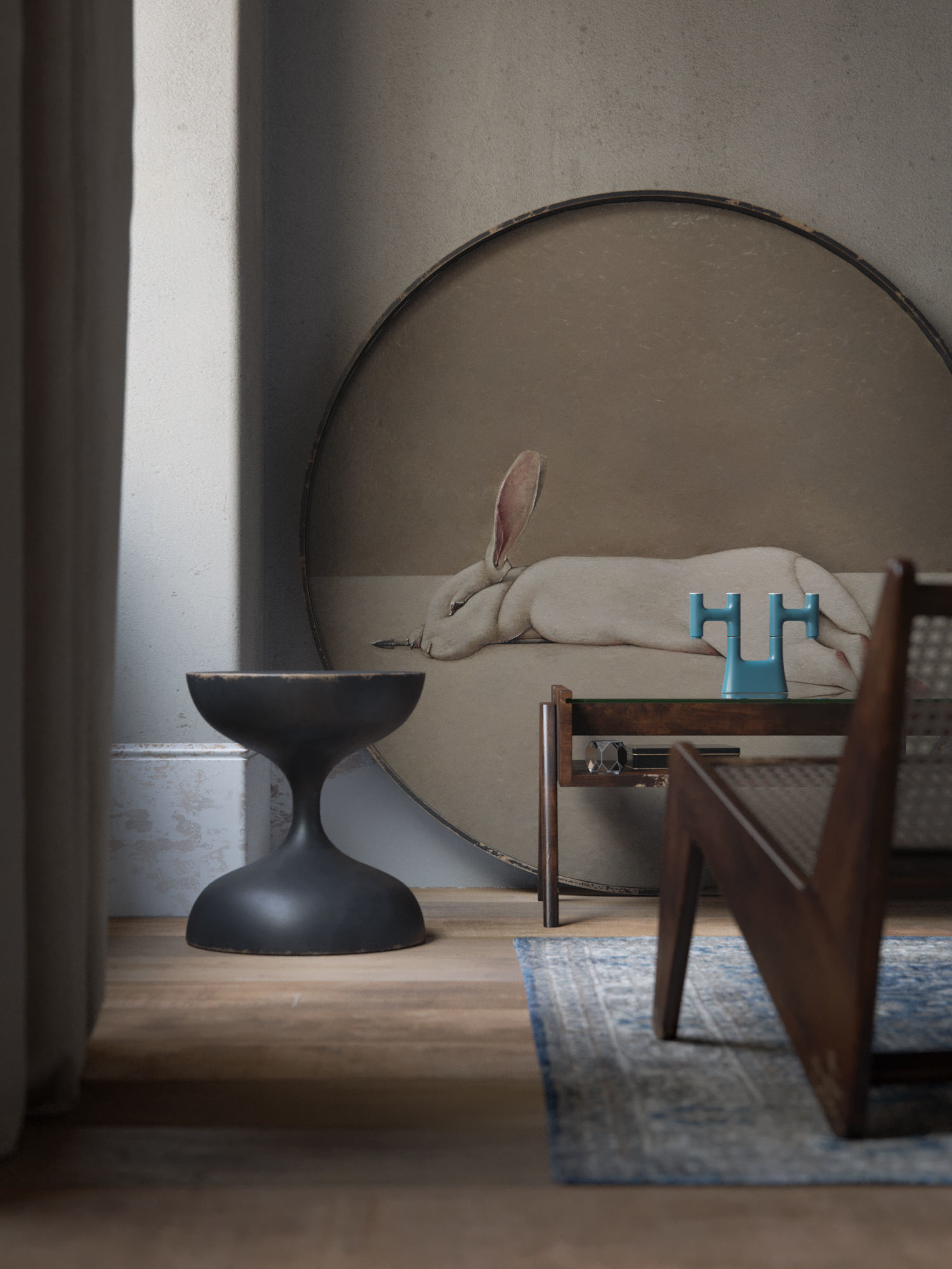 Pierre Jeanneret table 3D model_1