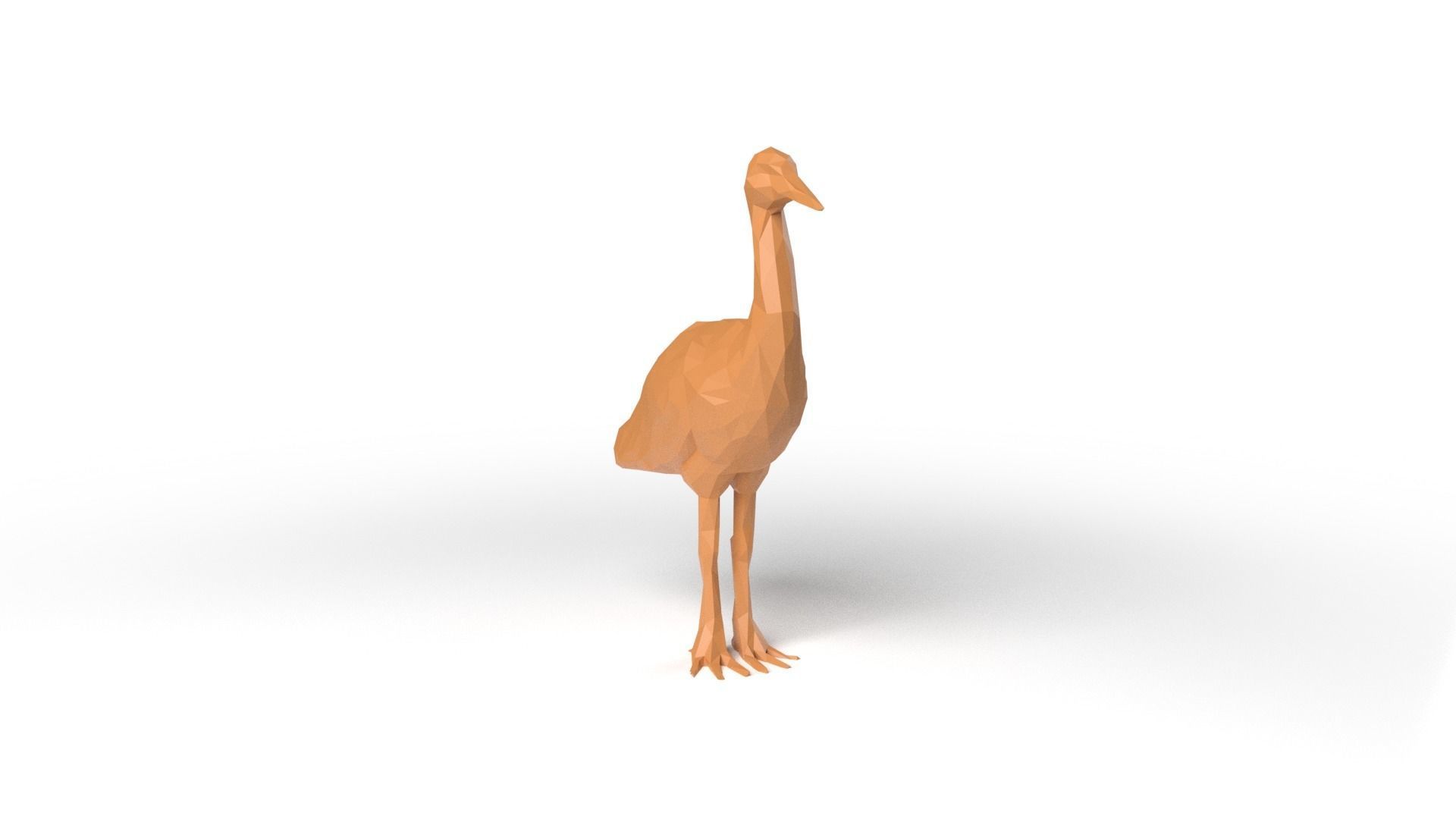 Crane Low Poligonal Low-poly 3D model_2