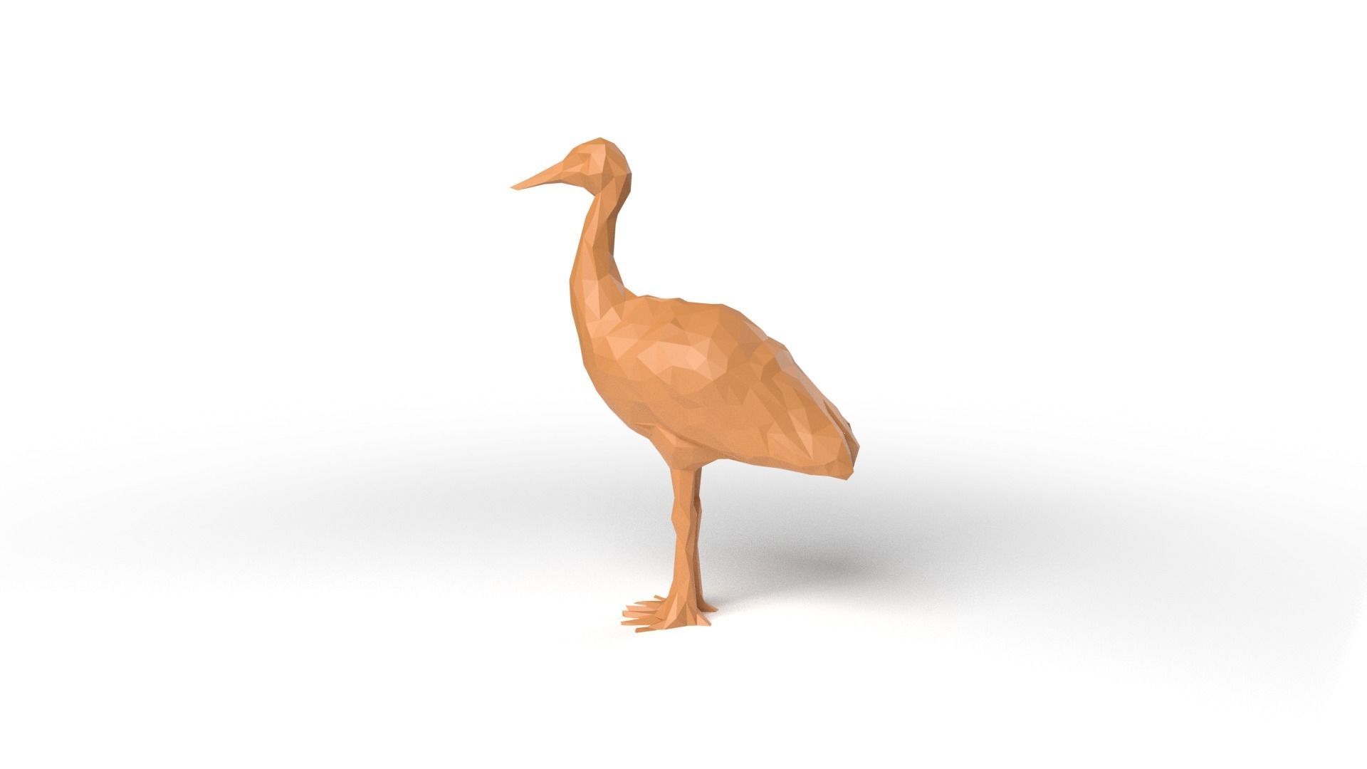 Crane Low Poligonal Low-poly 3D model_6