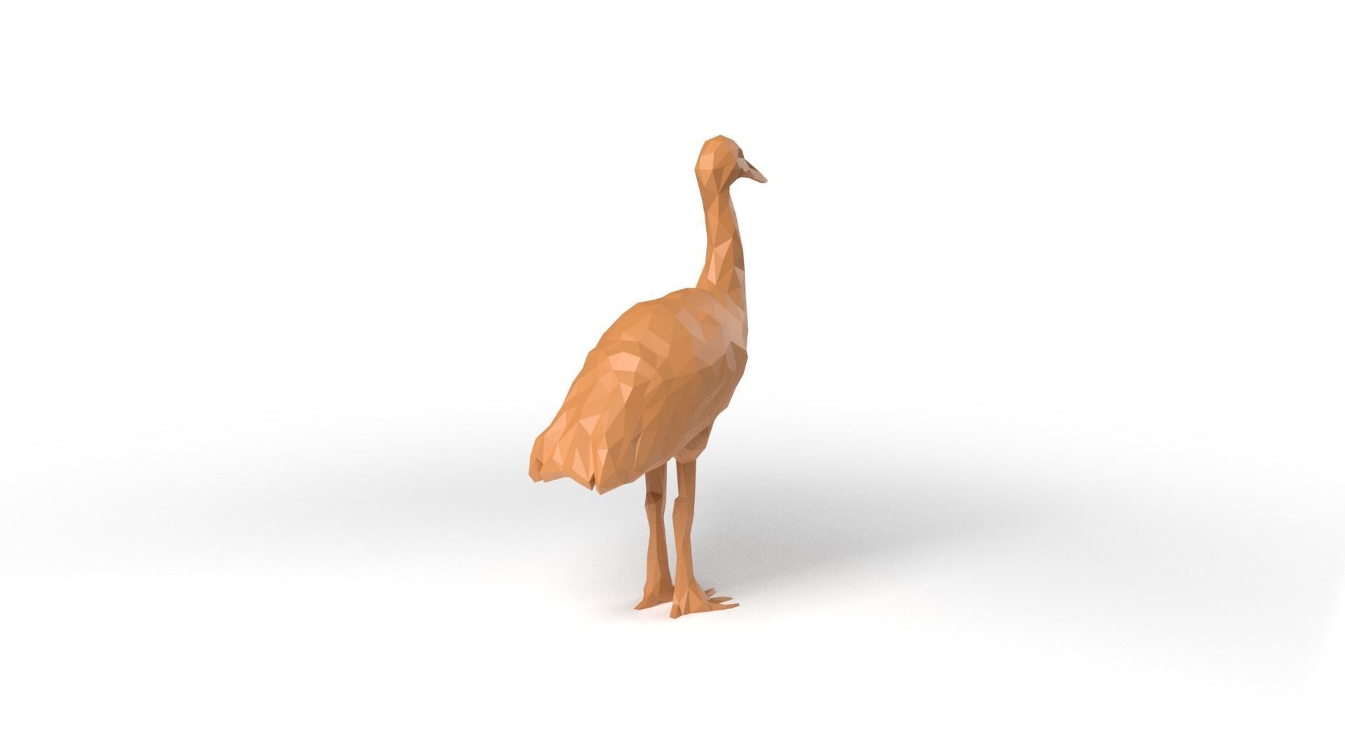 Crane Low Poligonal Low-poly 3D model_4