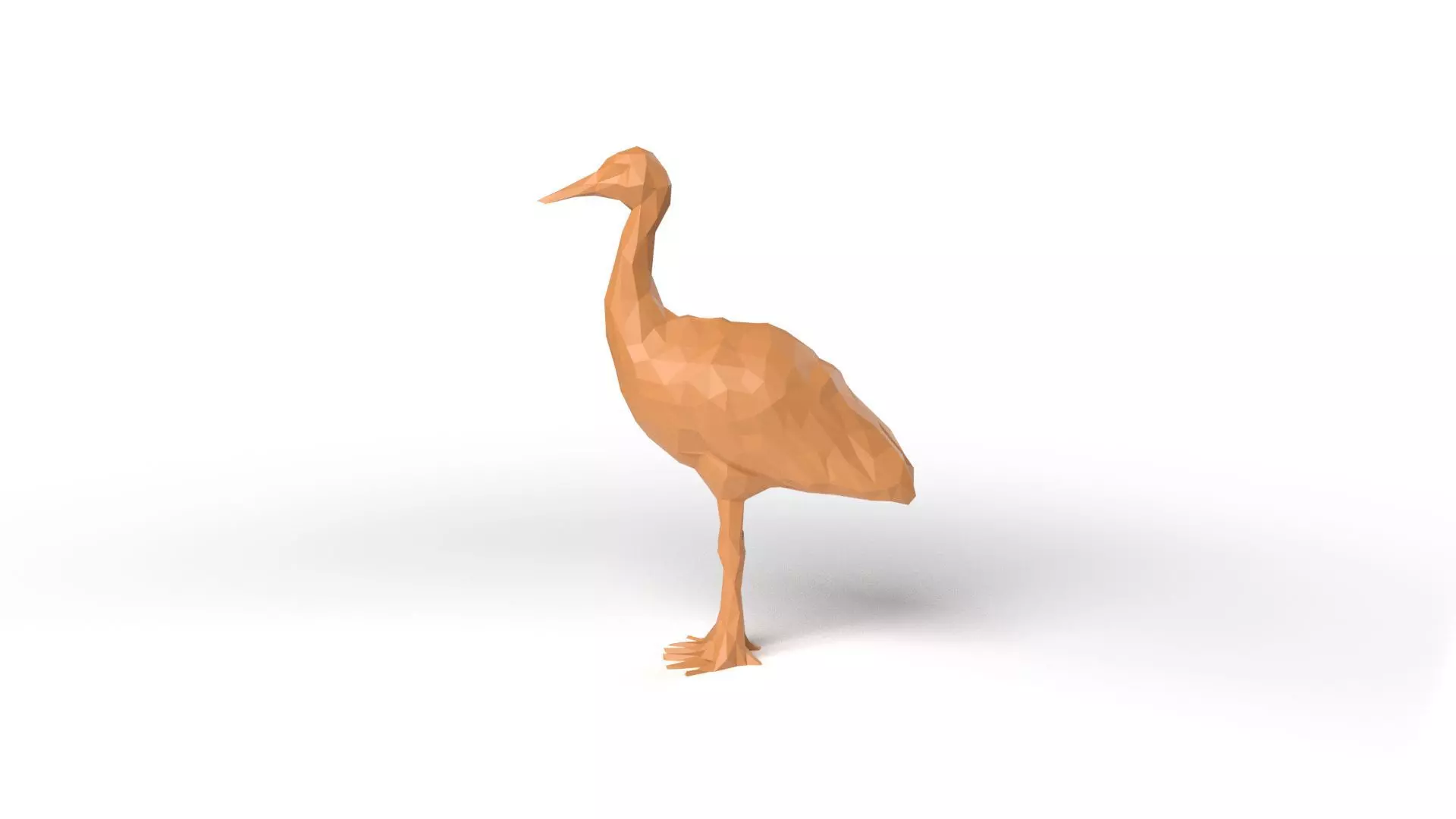 Crane Low Poligonal Low-poly 3D model_0