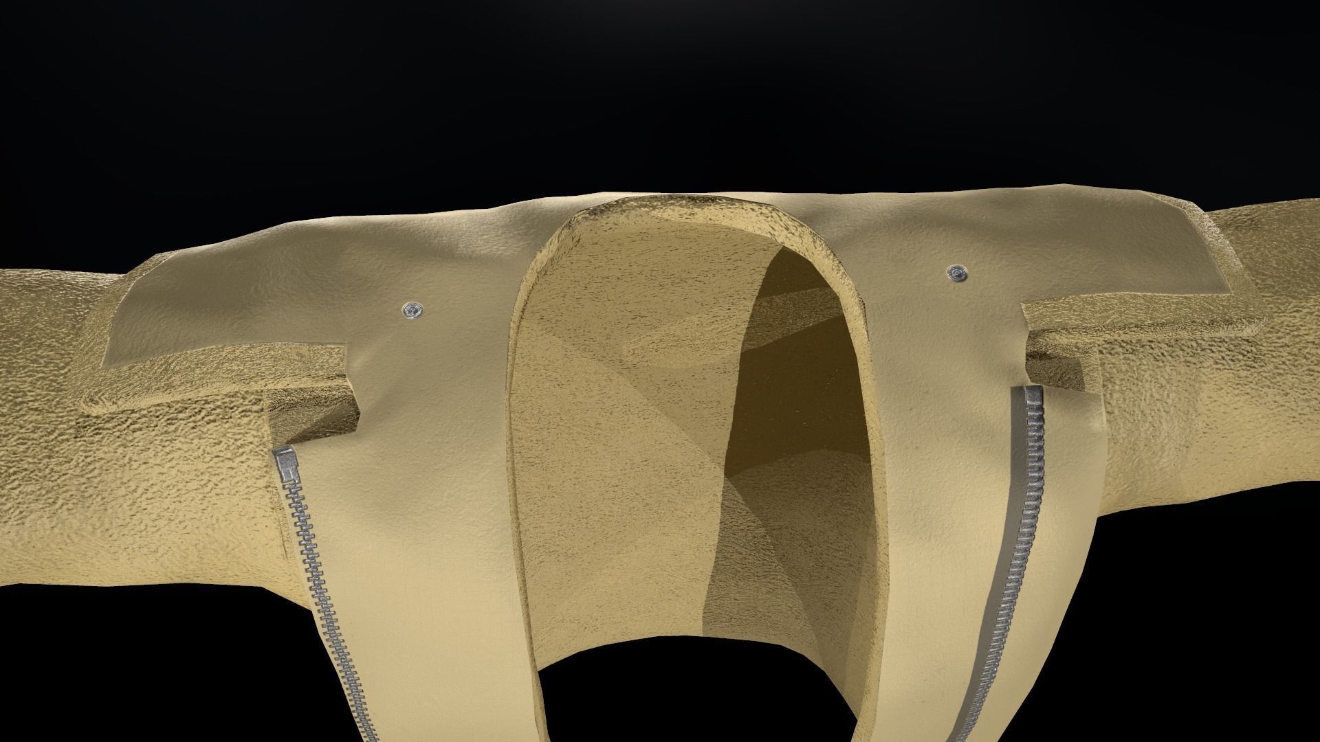 Fur Jacket Low-poly 3D model_7