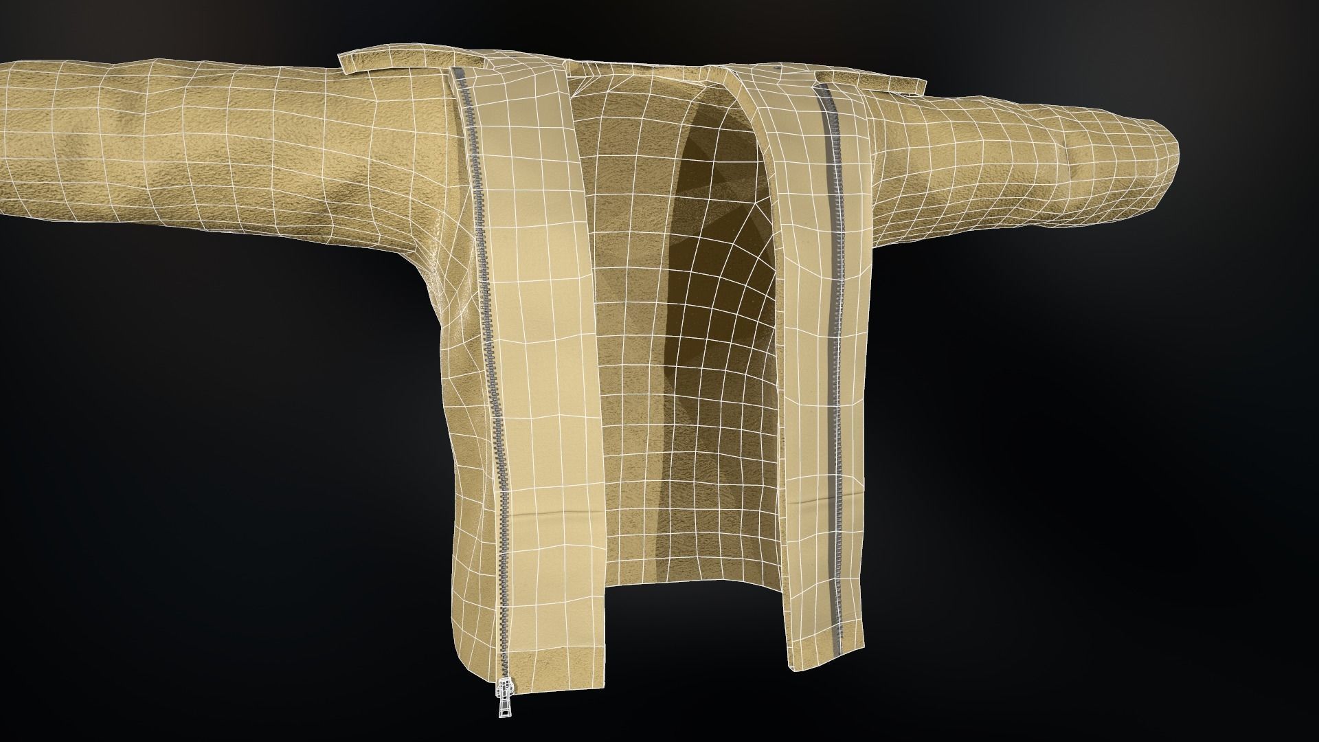 Fur Jacket Low-poly 3D model_22