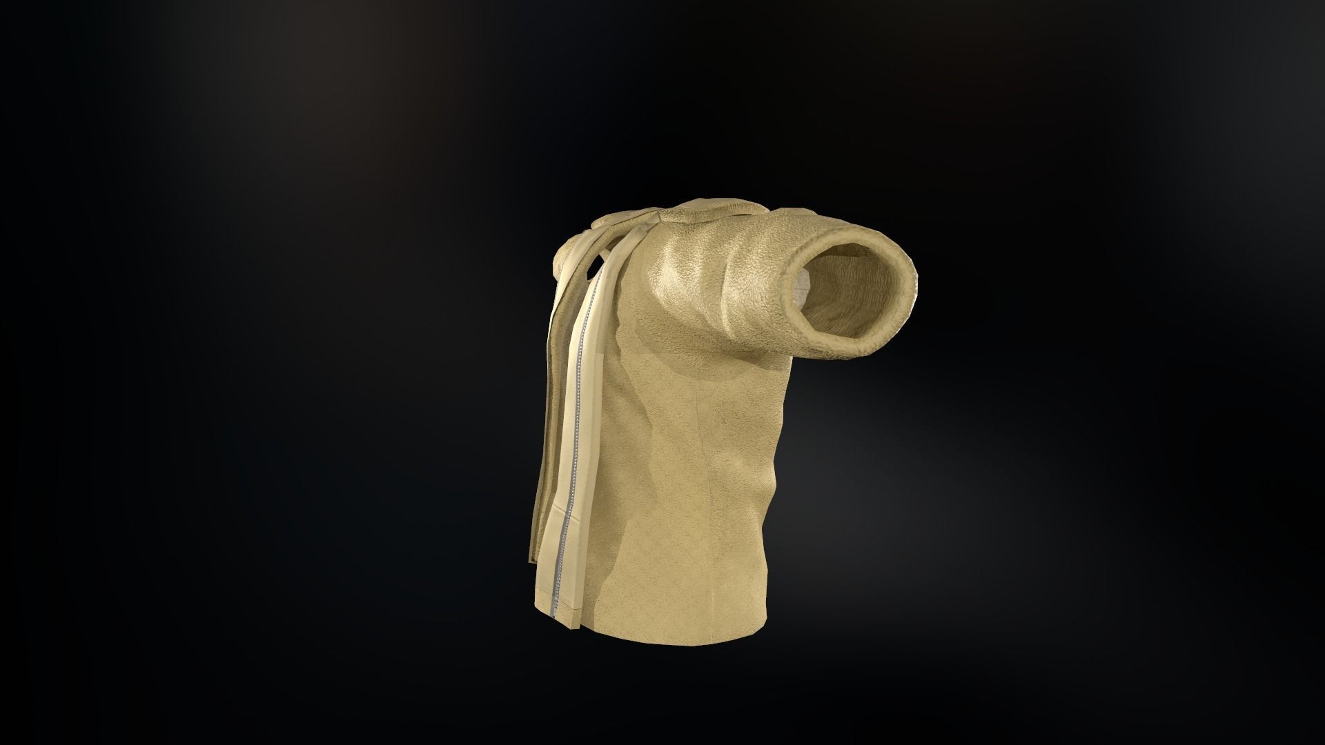 Fur Jacket Low-poly 3D model_2