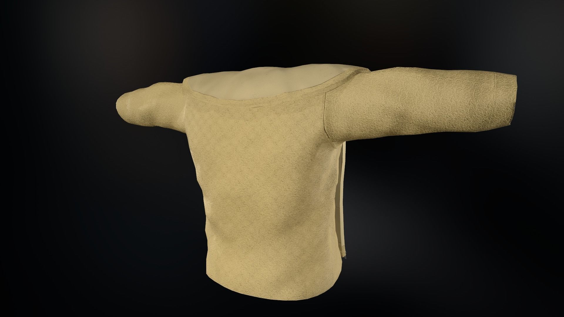 Fur Jacket Low-poly 3D model_4