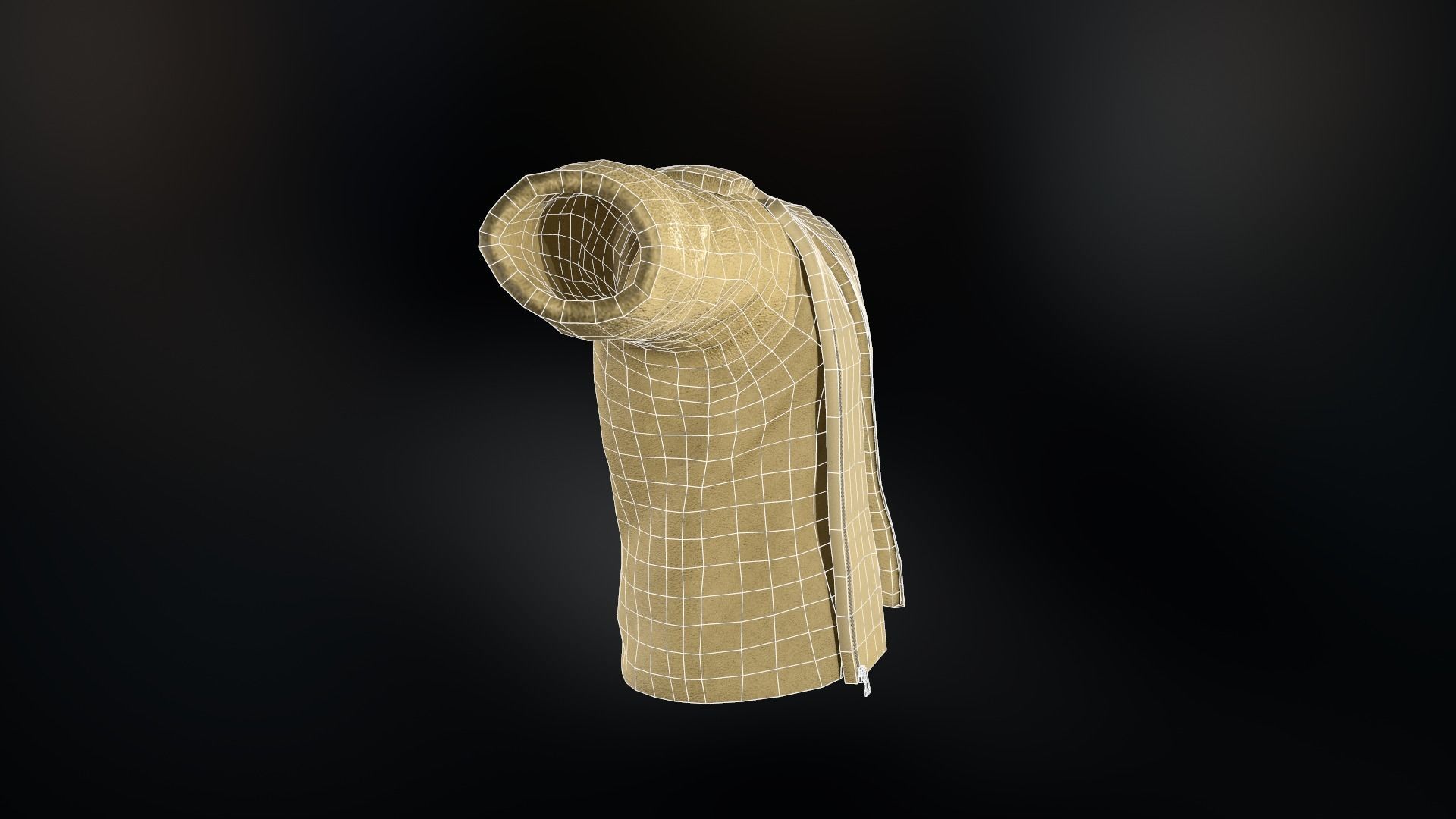 Fur Jacket Low-poly 3D model_21